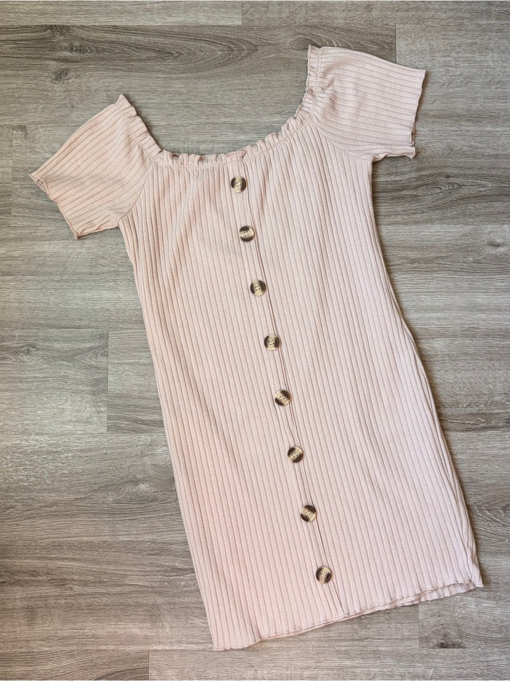 J is for Justify cream ribbed mini dress